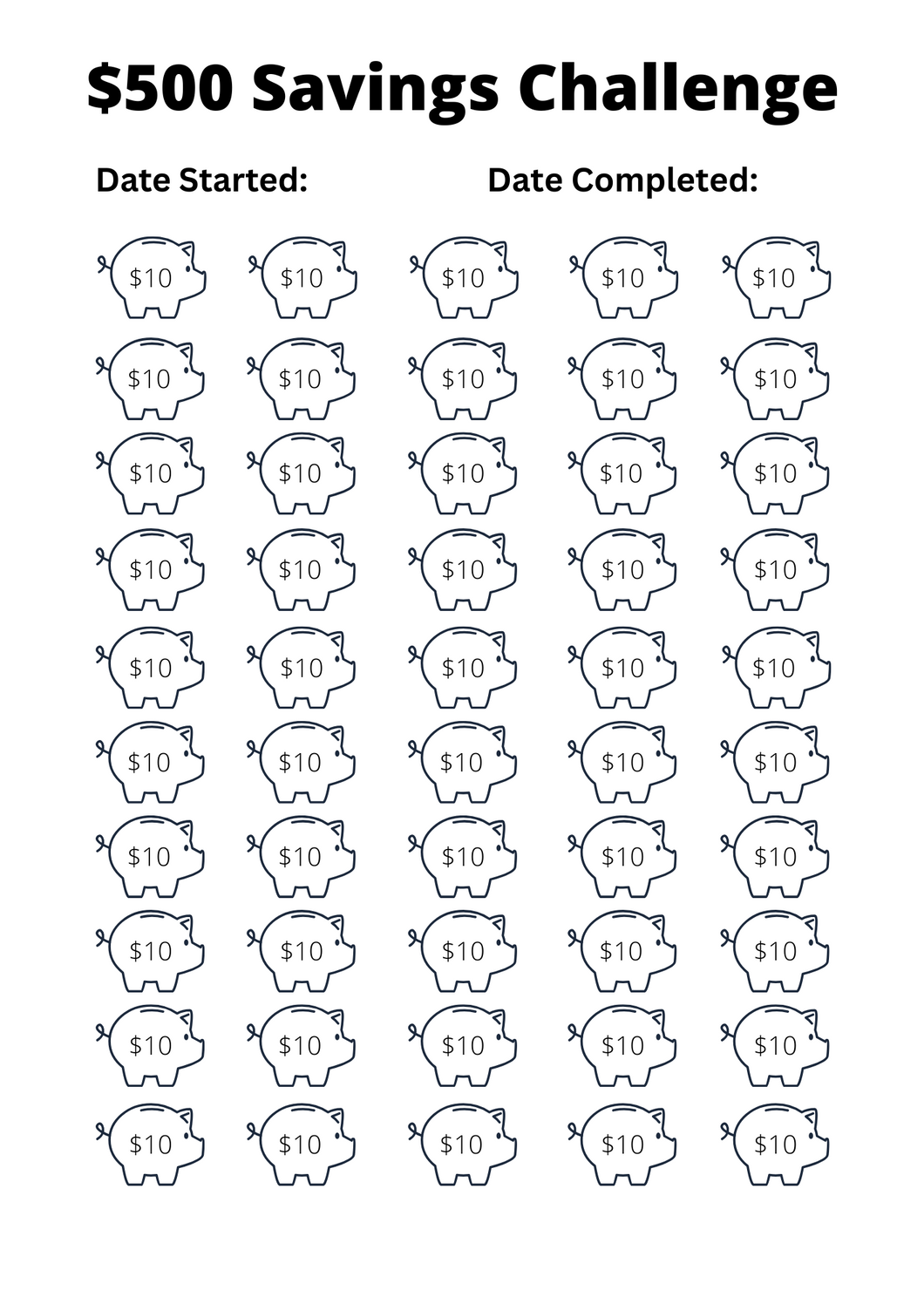 $500 Savings Challenge