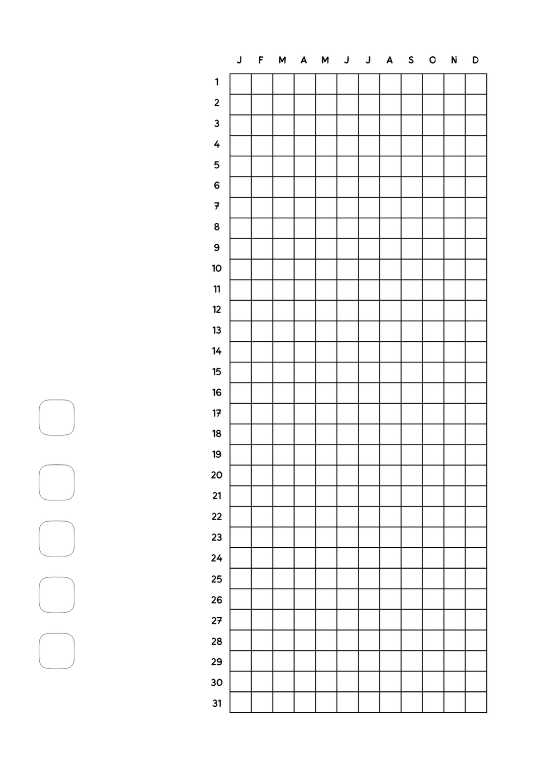 Yearly Tracker