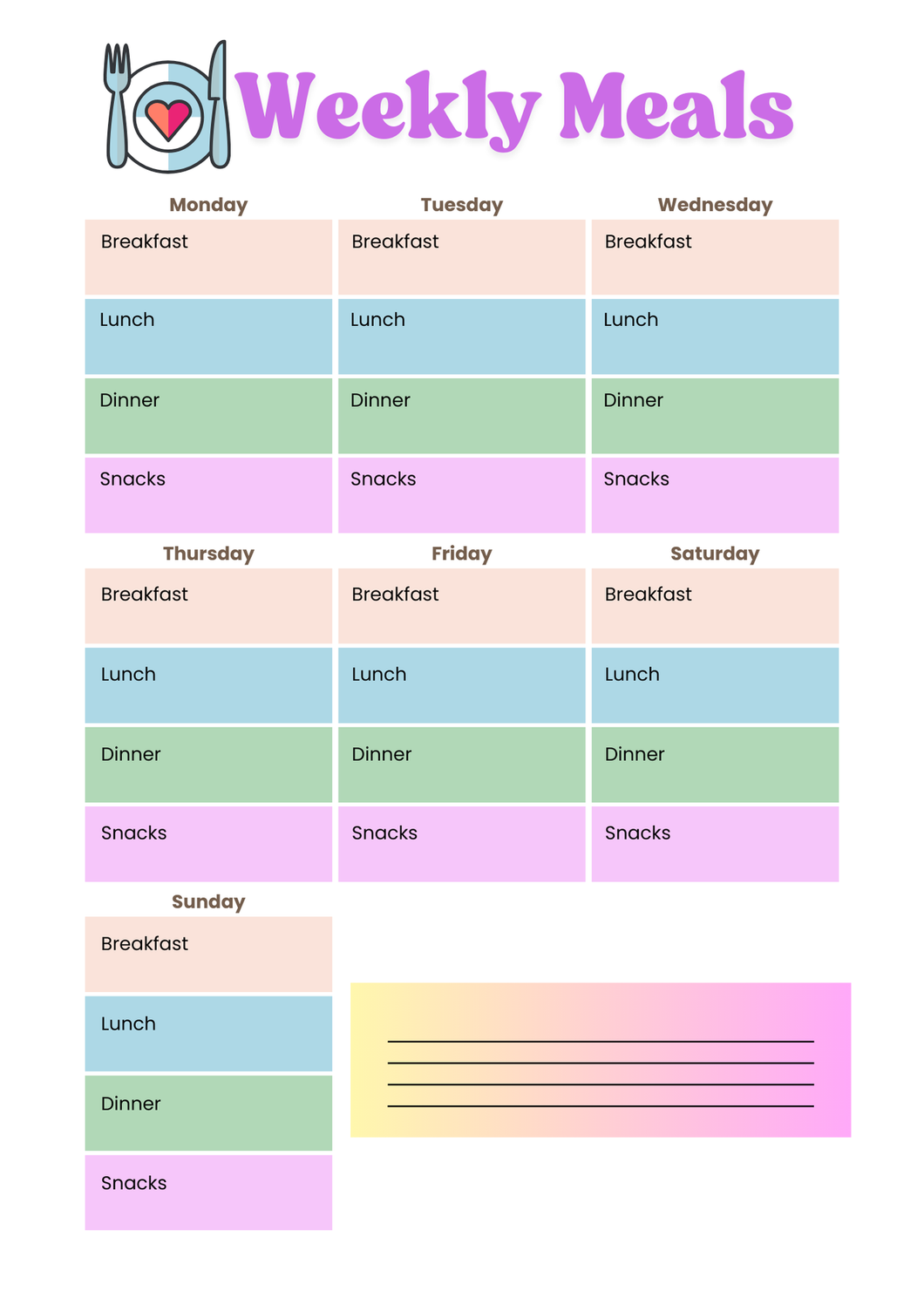 Meals tracker